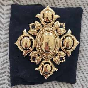Gold Ornate Brooch